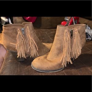 Fringe booties